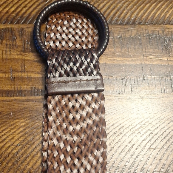 Woven Brown Belt with Ring Buckle - Picture 3 of 6